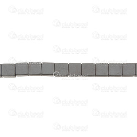 1112-1233-M - Bille de Pierre Fine Cube 6MM Hématite Corde de 15 po 1112-1233-M,Hematite cube,montreal, quebec, canada, beads, wholesale