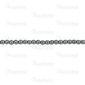 1112-1237 - Semi-precious Stone Bead Round 2mm Hematite Natural (approx. 195pcs) 16'' String 1112-1237,montreal, quebec, canada, beads, wholesale