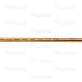 1112-130107-05GL - Bille de Pierre Fine Naturelle Tube 5x3 Hematire Or Trou 1.5mm Corde 15po 1112-130107-05GL,Gamme régulière,Autres formes,montreal, quebec, canada, beads, wholesale