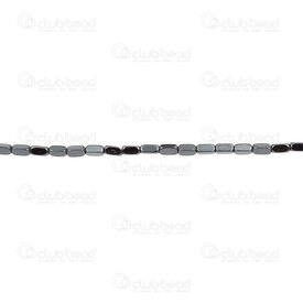 1112-1348-09 - Semi-precious Stone Bead Rounded Rectangle 4x2mm Hematite Natural 15.5'' String (app89pcs) 1112-1348-09,Beads,Stones,Hematite,montreal, quebec, canada, beads, wholesale