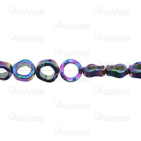 1112-1349-AB - Semi-precious Stone Bead Ring Wavy 12mm Hematite AB 7.5mm Hole 17" String (app32pcs) 1112-1349-AB,Clearance by Category,12mm,Bead,Natural,Semi-precious Stone,12mm,Round,Ring,Wavy,AB,7.5mm Hole,China,17" String (app32pcs),Hematite,montreal, quebec, canada, beads, wholesale