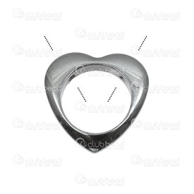 1112-1353-35 - Semi-precious Stone Heart Ring Shape Pendant35mm 5pcs 1112-1353-35,Pendants,Hematite,montreal, quebec, canada, beads, wholesale