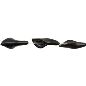 *1112-1451 - Semi-precious Stone Bead Calla Lily 15X38MM Black Stone 16'' String *1112-1451,montreal, quebec, canada, beads, wholesale