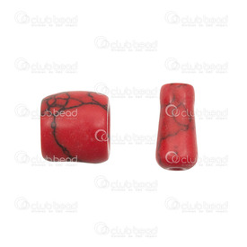 1112-1501-13 - Semi prescious stone guru bead red turquoise 12mm 5pcs 1112-1501-13,montreal, quebec, canada, beads, wholesale