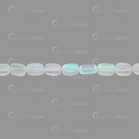1112-240102-01F - Semi precious stone bead reconstructed frost moon stone 11.5x6.5mm rectangle 1.5mm hole 16'' string 1112-240102-01F,New Products,montreal, quebec, canada, beads, wholesale
