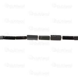 1112-240102-1305 - Natural Semi Precious Stone Bead Black Stripped Agate Rectangle 13x4mm 0.8mm hole 15in String (approx.28pcs) 1112-240102-1305,String,montreal, quebec, canada, beads, wholesale