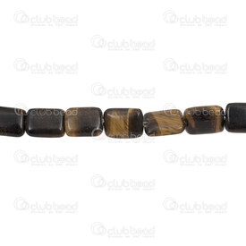 1112-240102-1801 - Semi Precious Stone bead rectangle 17.5x13x6mm Tiger Eye 1.5mm hole 16''string 1112-240102-1801,Beads,Stones,montreal, quebec, canada, beads, wholesale
