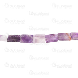 1112-240102-1803 - Semi Precious Stone bead rectangle 18x13x6mm Amethyste 1.5mm hole 16''string 1112-240102-1803,Beads,Stones,montreal, quebec, canada, beads, wholesale