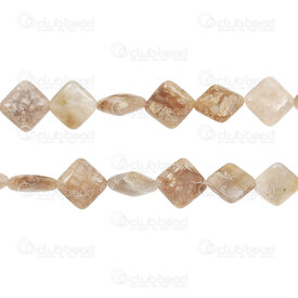1112-240104-1401 - Natural Semi Precious Stone Bead Crazy Lace Agate Diamond Shape 14x14x6mm 0.8mm Hole 15.5in String 1112-240104-1401,dent,montreal, quebec, canada, beads, wholesale