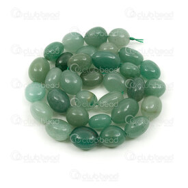 1112-240107-1201 - Natural Semi Precious Stone Bead Green Aventurine Oval (approx. 12x10x8mm) 0.8mm hole 15.5'' String 1112-240107-1201,aventurine,montreal, quebec, canada, beads, wholesale
