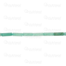1112-240107-1303 - Bille de Pierre Fine Naturelle Tube Aventurine Vert 13x4mm Trou 0.8mm Corde 15po (approx. 28pcs) 1112-240107-1303,montreal, quebec, canada, beads, wholesale