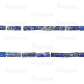 1112-240107-1305 - Natural Semi Precious Stone Bead Tube Lapis Lazuli 13x4mm 0.8mm hole 15in String 1112-240107-1305,H*,montreal, quebec, canada, beads, wholesale
