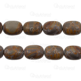 1112-240107-1801 - Semi precious stone Bead Cylinder 14x18mm Tibetan Agate 2mm hole 18'' string 1112-240107-1801,montreal, quebec, canada, beads, wholesale