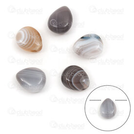 1112-240108-1001 - Natural Semi Precious Stone Bead Drop 10x8x5mm Persian Agate 0.8mm hole 5pcs 1112-240108-1001,agate,montreal, quebec, canada, beads, wholesale