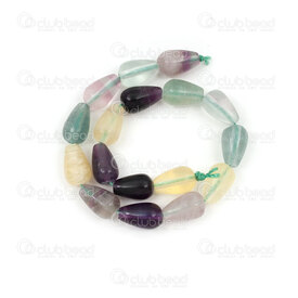 1112-240108-1201 - Bille de Pierre Fine Naturelle Fluorite Goutte approx. 12x8mm Trou 0.8mm Corde 8po (approx. 16pcs) !QUANTITE LIMITEE! 1112-240108-1201,quant,montreal, quebec, canada, beads, wholesale