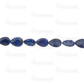1112-240108-1801 - Pierre Fine Bille Goutte 13x18x6mm Lapis Lazuli Trou 1.5mm Corde 16 pouces 1112-240108-1801,montreal, quebec, canada, beads, wholesale