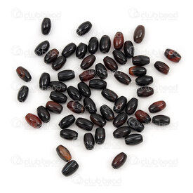 1112-240112-0701 - Semi Precious Stone Rice Bead 7x4mm Black Agate 0.8mm hole (approx.48pcs) 15.5"string 1112-240112-0701,Beads,montreal, quebec, canada, beads, wholesale