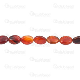 1112-240112-1805 - Semi Precious Stone bead oval 14x18.5x6mm Red Agate 1.5 hole 16\'\'string 1112-240112-1805,montreal, quebec, canada, beads, wholesale