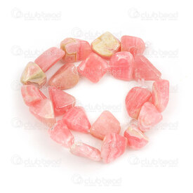 1112-240113-1001 - Natural Semi Precious Stone Bead Rhodochrosite Irregular shape (approx. 10x8mm) 8in String (approx. 16pcs) !LIMITED QUANTITY! Argentina 1112-240113-1001,Semi Precious Stone Bead Premium,montreal, quebec, canada, beads, wholesale
