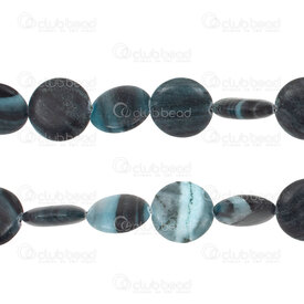 1112-240115-1701 - Semi precious stone Bead Pellet 17x6mm Reconstructed Quartz Dyed Blue 1.5mm hole 15'' String 1112-240115-1701,montreal, quebec, canada, beads, wholesale