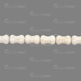 1112-240118-1301 - Reconstructed Semi Precious Stone Bead Beige Turquoise Bamboo Tube 13.5x8.5mm 1.2mm hole (approx.25pcs) 15.5in string 1112-240118-1301,bambou,montreal, quebec, canada, beads, wholesale