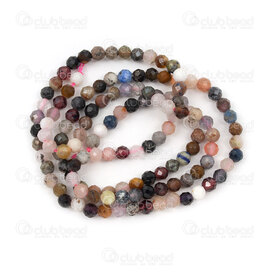 1112-240601-3.5MIX - Bille de Pierre Fine Naturelle Pierre Mix Rond 3x3.5mm Trou 0.5mm Corde 15po 1112-240601-3.5MIX,pierres fines premium,montreal, quebec, canada, beads, wholesale