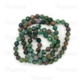 1112-240601-4.019 - Natural Semi Precious Stone Bead Prestige Green Mica Faceted Round 4mm 0.5mm Hole 15in String 1112-240601-4.019,Semi Precious Stone Bead round,montreal, quebec, canada, beads, wholesale