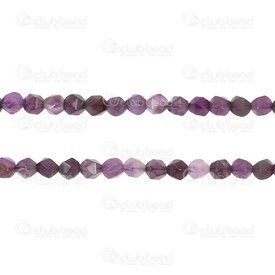 1112-240606-0603 - Bille de Pierre Fine Geometrique 6mm Amethyste Facette Trou 0.8mm (approx. 54pcs) Corde de 15 pouces 1112-240606-0603,Amethyst beads precious,montreal, quebec, canada, beads, wholesale