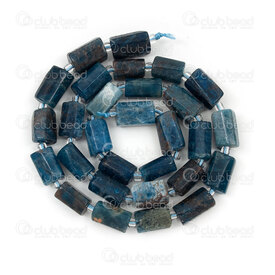 1112-240607-1201 - Natural Semi Precious Stone Bead Blue Apatite Facetted Cylinder approx. 12x7mm 0.8mm hole (approx.27pcs) 15in string 1112-240607-1201,1,montreal, quebec, canada, beads, wholesale