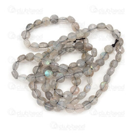 1112-240615-0401 - Bille de Pierre Fine Naturelle Prestige Labradorite Blanc Pastille Facette 4x3mm Trou 0.5mm Corde de 15.5po 1112-240615-0401,Gamme haute qualité,montreal, quebec, canada, beads, wholesale