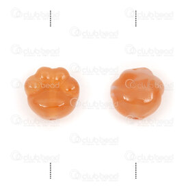 1112-2410-1201 - Natural Semi Precious Stone Bead Paw Print 12x13x8.5mm Yanyuan Agate 1mm hole 1pc 1112-2410-1201,agate,montreal, quebec, canada, beads, wholesale