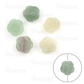 1112-2411-01 - Bille de Pierre Fine Naturelle Fluorite Rose 13x13x10mm Trou 1mm 5pcs 1112-2411-01,8,montreal, quebec, canada, beads, wholesale