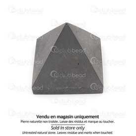 1112-2703 - Semi Precious Stone Shungite Energy Prism Pyramid 5x5x5cm 1pc 1112-2703,20,montreal, quebec, canada, beads, wholesale