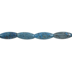 *1112-8181 - Semi-precious Stone Bead Tube 10X24MM Tainted Agate Blue 16'' String  Limited Quantity! *1112-8181,montreal, quebec, canada, beads, wholesale