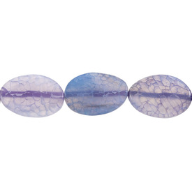 *1112-8227 - Semi-precious Stone Bead Oval Flat 21X30MM Tainted Agate Lilac 16'' String  Limited Quantity! *1112-8227,montreal, quebec, canada, beads, wholesale