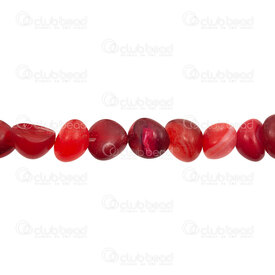 1112-9050-17 - Bille de Pierre Fine Agate Rouge Mat Pépitte Gros Forme et Taille Assortie Corde de 15 pouces 1112-9050-17,1112-9050-,montreal, quebec, canada, beads, wholesale
