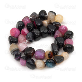 1112-9050-19 - Semi precious stone Bead Big Nugget Mixed Agate Assorted Sizes and Shapes 14'' String 1112-9050-19,Beads,montreal, quebec, canada, beads, wholesale