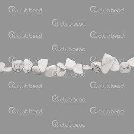 1112-9053-09 - DISC Semi Precious Stone Bead Small Free form White Howlite Assorted shape and size 14'' string 1112-9053-09,montreal, quebec, canada, beads, wholesale