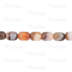 1112-9060-01 - Semi Precious Stone Bead Round Tube Striped Dark Agate 14x11mm 14'' string 1112-9060-01,montreal, quebec, canada, beads, wholesale