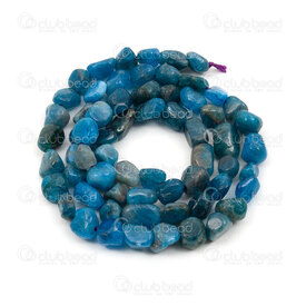 1112-9070-01 - Bille de Pierre Fine Naturelle Forme Libre Apatite Bleu (approx. 6-8mm) Corde 15 pouces 1112-9070-01,montreal, quebec, canada, beads, wholesale