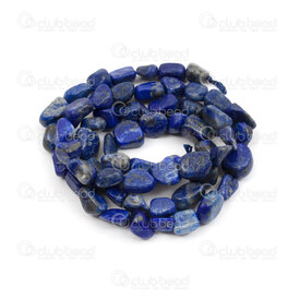 1112-9070-03 - Natural Semi Precious Stone Bead Lapis Lazuli Free Form (approx. 8x6mm) 15.5" String 1112-9070-03,lapis la,montreal, quebec, canada, beads, wholesale