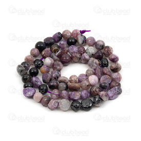 1112-9070-09 - Bille de Pierre Fine Naturelle Forme Libre Charoite (approx. 6-8mm) Corde 15 pouces 1112-9070-09,Charoite,montreal, quebec, canada, beads, wholesale