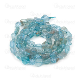 1112-9070-11 - Bille de Pierre Fine Naturelle Forme Libre Topaze Bleu (approx. 6-8mm) Corde 15 pouces 1112-9070-11,topaze,montreal, quebec, canada, beads, wholesale