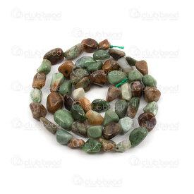 1112-9070-19 - Natural Semi Precious Stone Bead Green Opal Free Form (approx. 8x6mm) 0.8mm Hole 15.5" String 1112-9070-19,Beads,Stones,montreal, quebec, canada, beads, wholesale