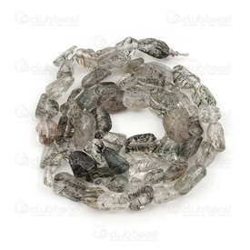 1112-9070-45 - Bille de Pierre Fine Naturelle Forme Libre Quartz Rutilant (approx. 6-8mm) Corde 15 pouces 1112-9070-45,Quartz Rutile,montreal, quebec, canada, beads, wholesale