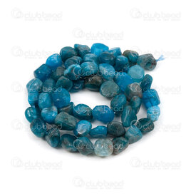 1112-9071-01 - Bille de Pierre Fine Naturelle Forme Libre Apatite Bleu (approx. 8-10mm) Corde 15 pouces 1112-9071-01,Pierre Apatite,montreal, quebec, canada, beads, wholesale