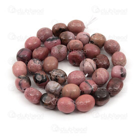 1112-9071-05 - Natural Semi Precious Stone Bead Free Form Rhodonite Stone (approx. 8x10mm) 15" string 1112-9071-05,Rhodonite,montreal, quebec, canada, beads, wholesale