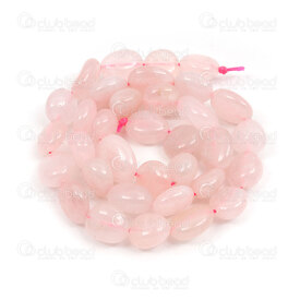 1112-9071-07 - Natural Semi Precious Stone Bead Rose Quartz Free Form (approx. 8x10mm) 15" string 1112-9071-07,8x10,montreal, quebec, canada, beads, wholesale