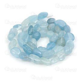 1112-9071-25 - Bille de Pierre Fine Naturelle Aiguemarine Forme Libre (approx. 8x10mm) Trou 0.8mm Corde de 15.5 Pouces 1112-9071-25,Aigue,montreal, quebec, canada, beads, wholesale