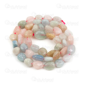 1112-9071-33 - Bille de Pierre Fine Naturelle Forme Libre Morganite (approx. 8-10mm) Corde 15 pouces 1112-9071-33,morgan,montreal, quebec, canada, beads, wholesale